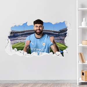 Official Manchester City Wall Sticker - Gvardiol 24/25 Broken Wall Decal