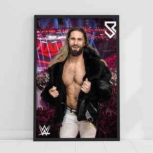 WWE Print - Seth Rollins Menge Poster Wrestling Wandkunst