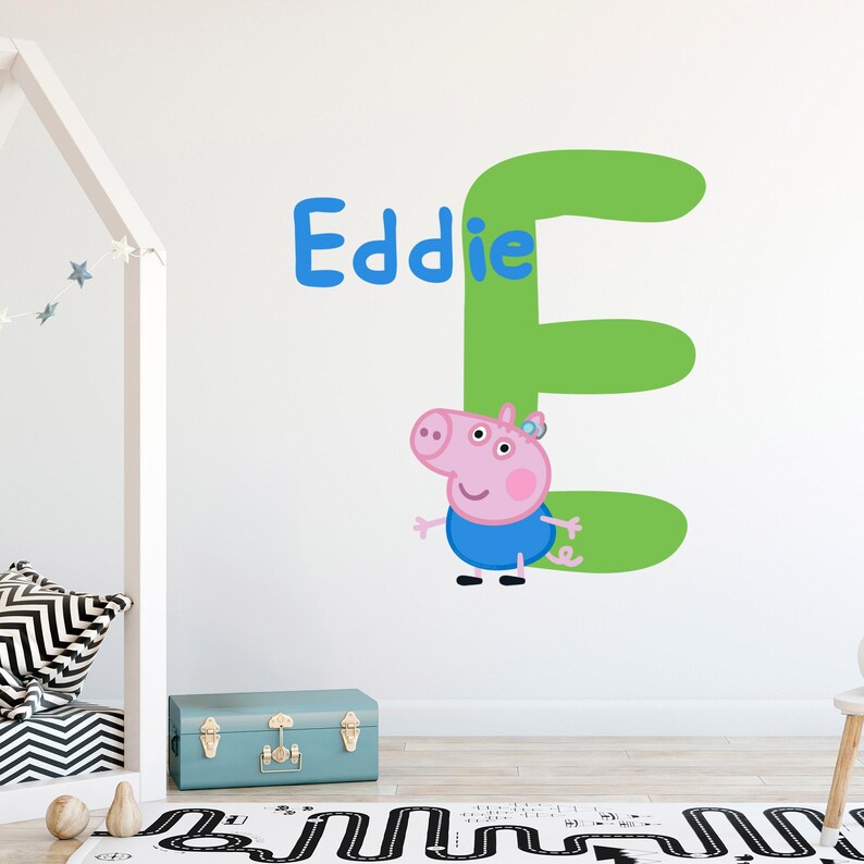 Peppa Pig Wall Sticker - Peppa Pig George Letter and Name Wall Decal ...