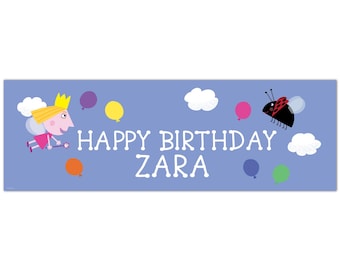 Ben And Holly Birthday - Holly And Gaston Personalised Banner Wall Sticker