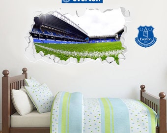 Everton Football Club - Smashed Goodison Park Stadium + Toffees Wall Sticker Set