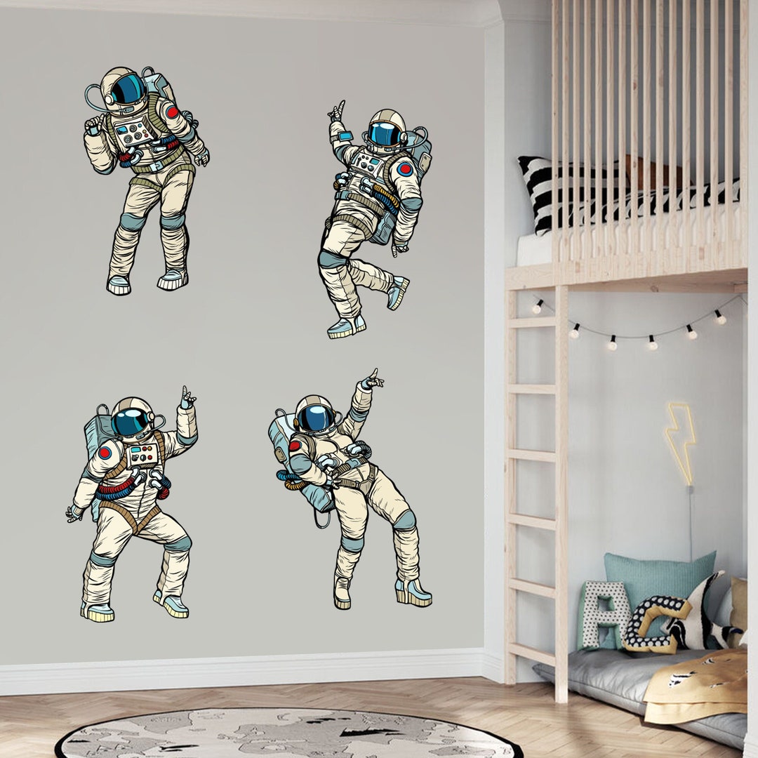 Space Sticker, Astronaut Wall Decal, Kids Room, Nursery Decor, Boys Room  Wall Decal, Watercolour Solar System Decal,Girls Bedroom Decoration