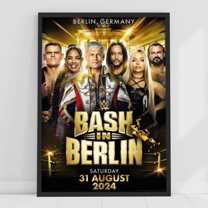 WWE Print - Bash in Berlin Group Poster Wrestling Wall Art