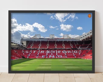 Manchester United FC Print - Stretford End Day Time Poster
