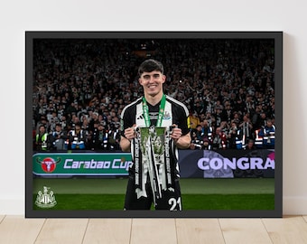 Newcastle United Cupvinnare Poster - Livramento med trofé