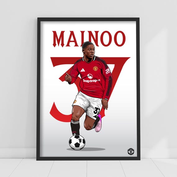マンチェスター・ユナイテッドFCプリント - マイヌー25/26イラスト選手