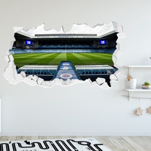 Rangers Football Club Sandy Jardine Stand Stadium Broken Wall Sticker Football Art