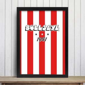 Bullseye Darts Print - Bullseye Red And White Poster