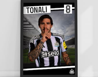 Newcastle United FC Print - Tonali 25/26 Core Poster Fußballwandkunst