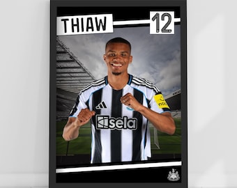 Newcastle United FC Print - Thiaw 25/26 Core Poster Football Wall Art