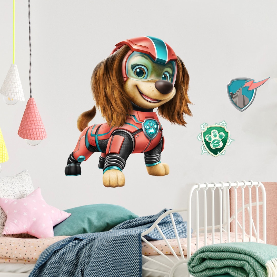 Paw Patrol Wall Sticker the Mighty Movie Liberty Wall Decal Etsy