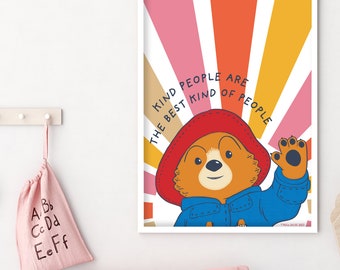 Paddington Bear TV Print - Kind People Quote Wall Art Print