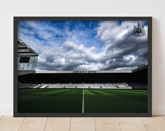 Newcastle United FC Print - Day Time Cloudy Sky Poster Football Wall Art