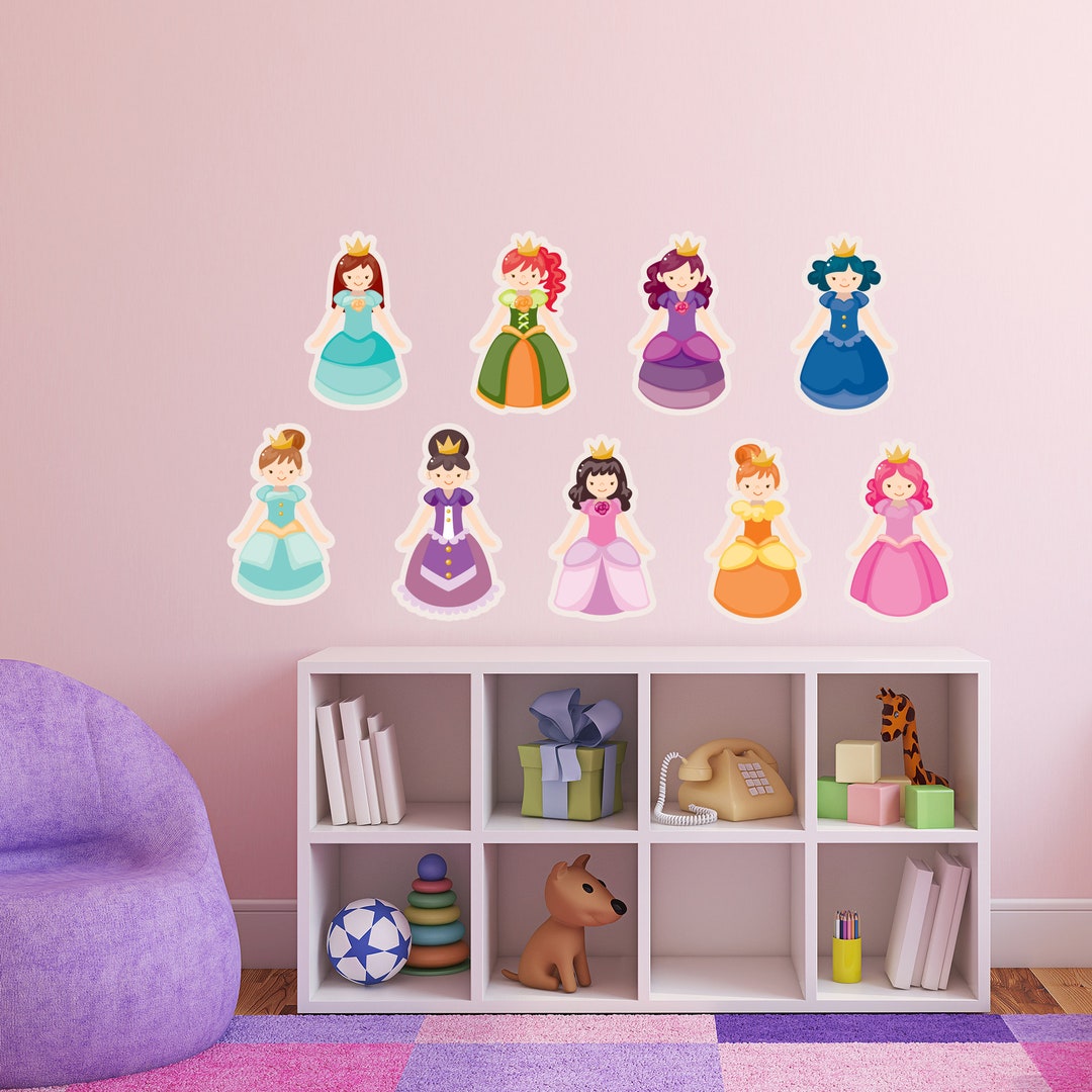 Princess Wall Sticker - Set of 9 Art Decal - Etsy