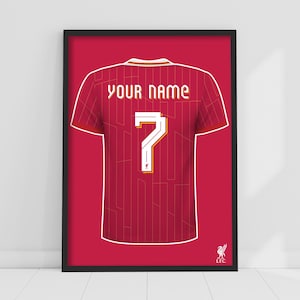 Liverpool FC-afdruk - gepersonaliseerd shirt 24-25 poster LFC voetbalkunst
