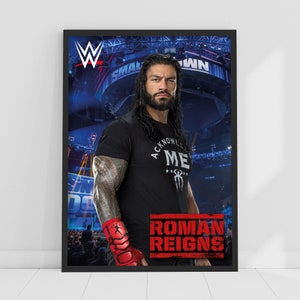 WWE Print - Roman Reigns Crowd Poster Wrestling Wall Art