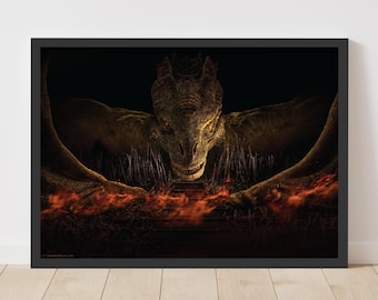 House of the Dragon™ Print – Syrax Dragon Poster Wall Art