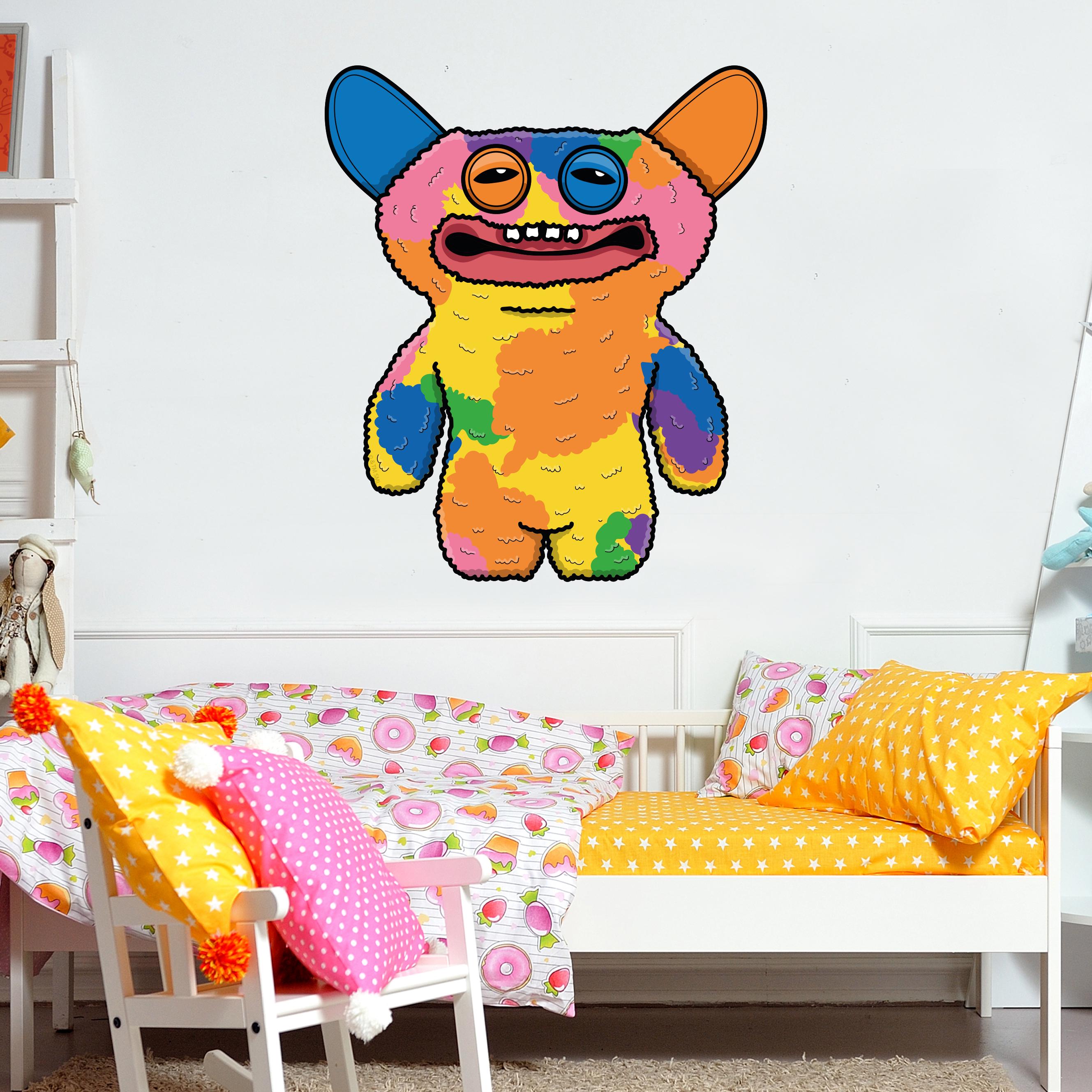 Fuggler Sticker Fuggler Wall Sticker - Grin Grin Multicolour Decal Wall Art - Etsy