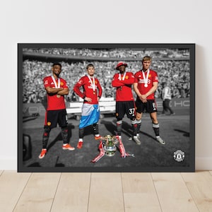 マンチェスター ユナイテッド FC プリント - カップ優勝者風景ポスター サッカー ウォールアート