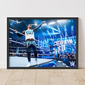 Impression WWE - Jey Uso sur le ring, poster catch, art mural