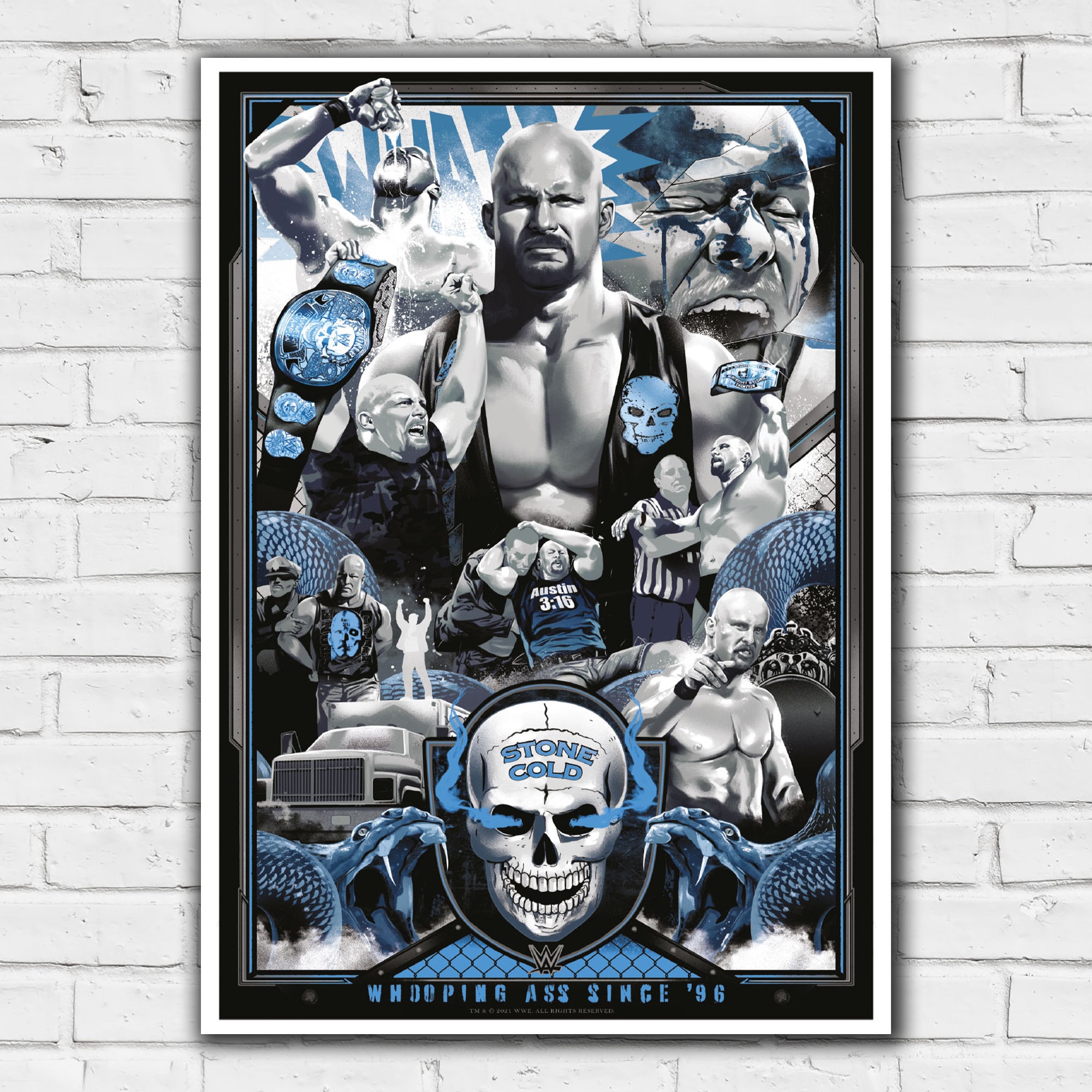 【超激レア】WWE スティーブオースティン自伝　サイン入り 最初に見る:ロック&ストーンコールドスティーブ・オースティンの1/1