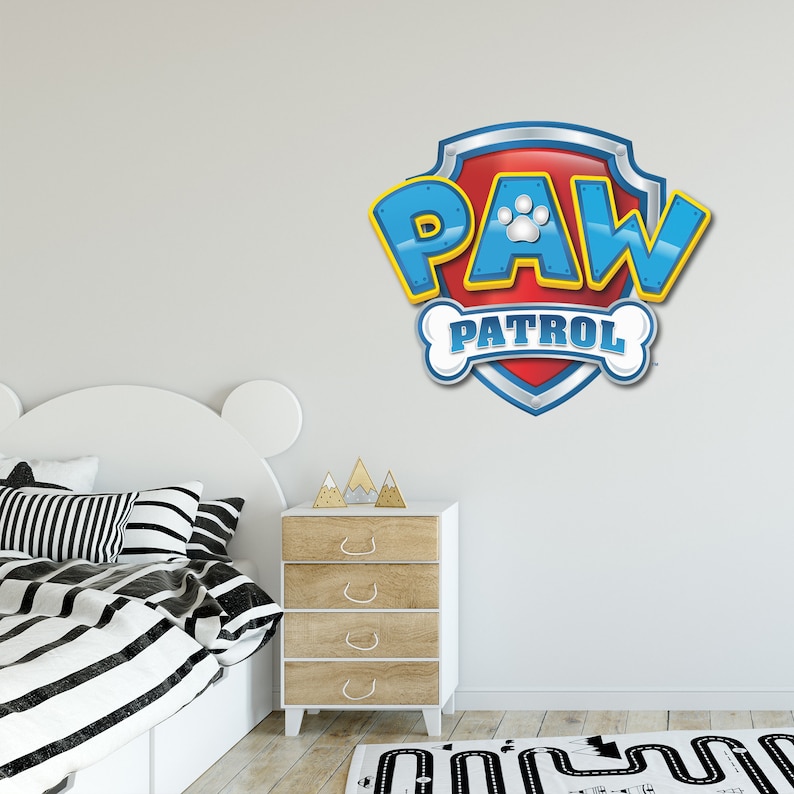 Paw Patrol Wall Sticker Logo Wall Decal Etsy