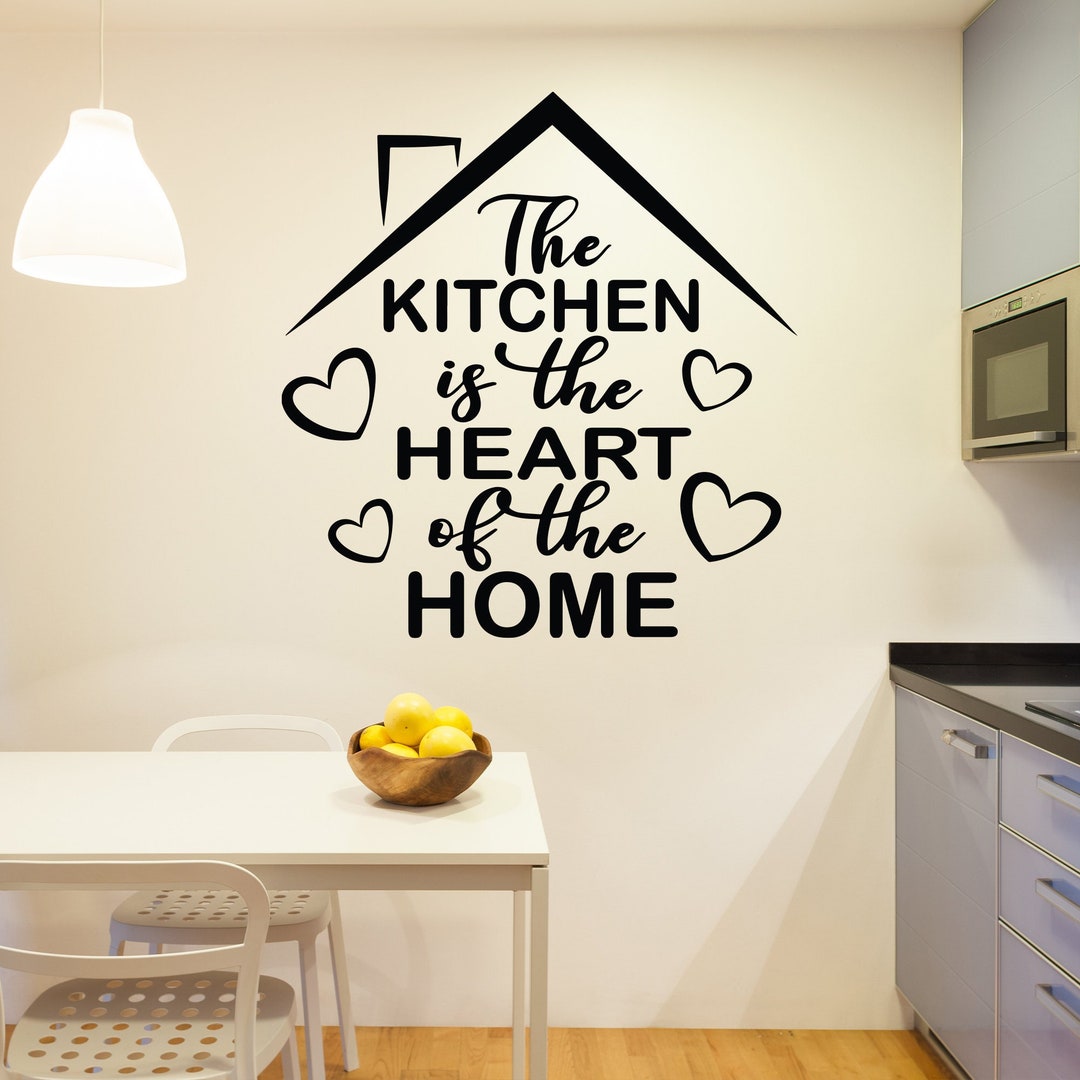 Kitchen Wall Sticker - Roof Heart of the Home Wall Decal Art - Etsy