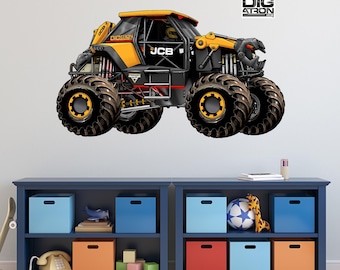 Monster Jam Wall Sticker - DIGatron Monster Jam Truck Wall Decal Art