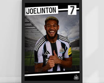 Newcastle United FC Print - Joelinton 25/26 Core Poster Football Wall Art