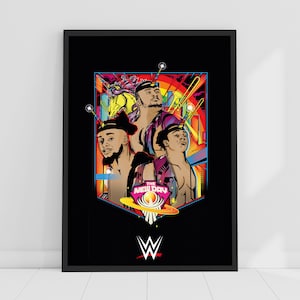 WWE Print - New Day Regenbogen Grafik Poster Wrestling Wandkunst