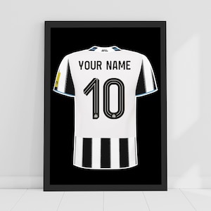Newcastle United FC Print - 25-26 Personalised Shirt Design Poster Football Wall Art image 1