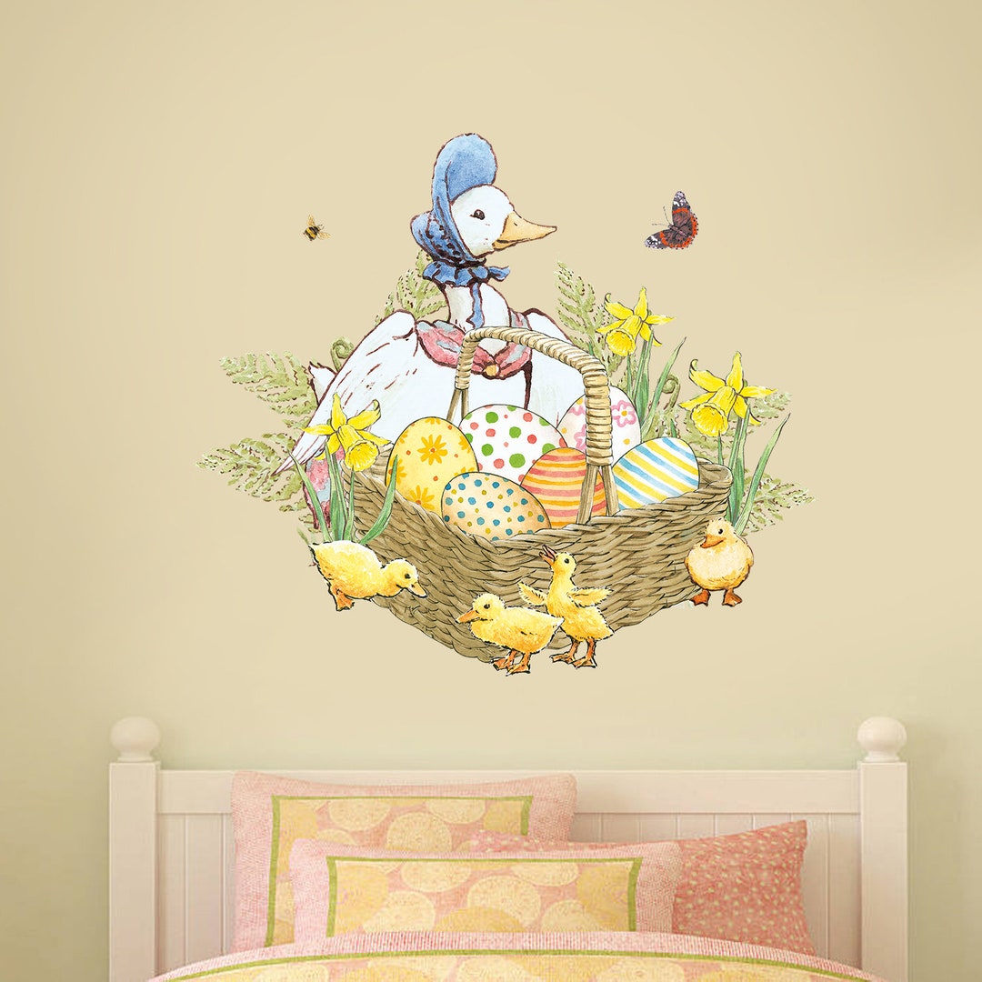 Official Peter Rabbit Jemima Puddle Duck and Ducklings Wall Sticker ...