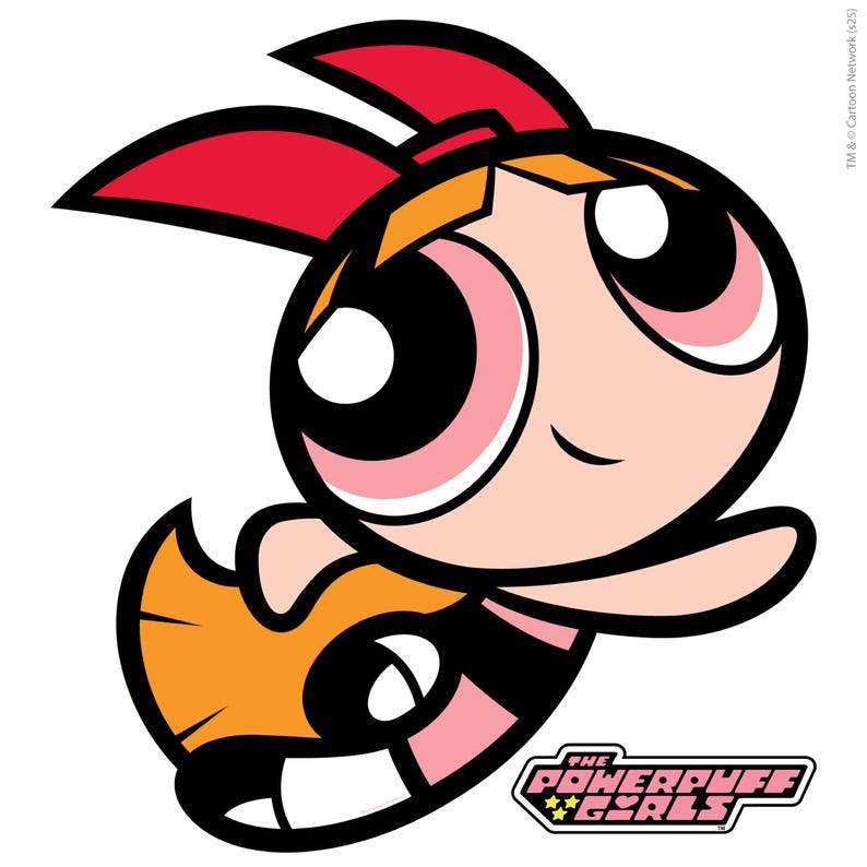 Powerpuff Red Sign Powerpuff Girls™ Wall Sticker – Blossom Border Decal Superhero Wall Art ...