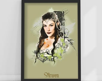 The Lord of the Rings™ Print – Arwen Green Poster Wall Art