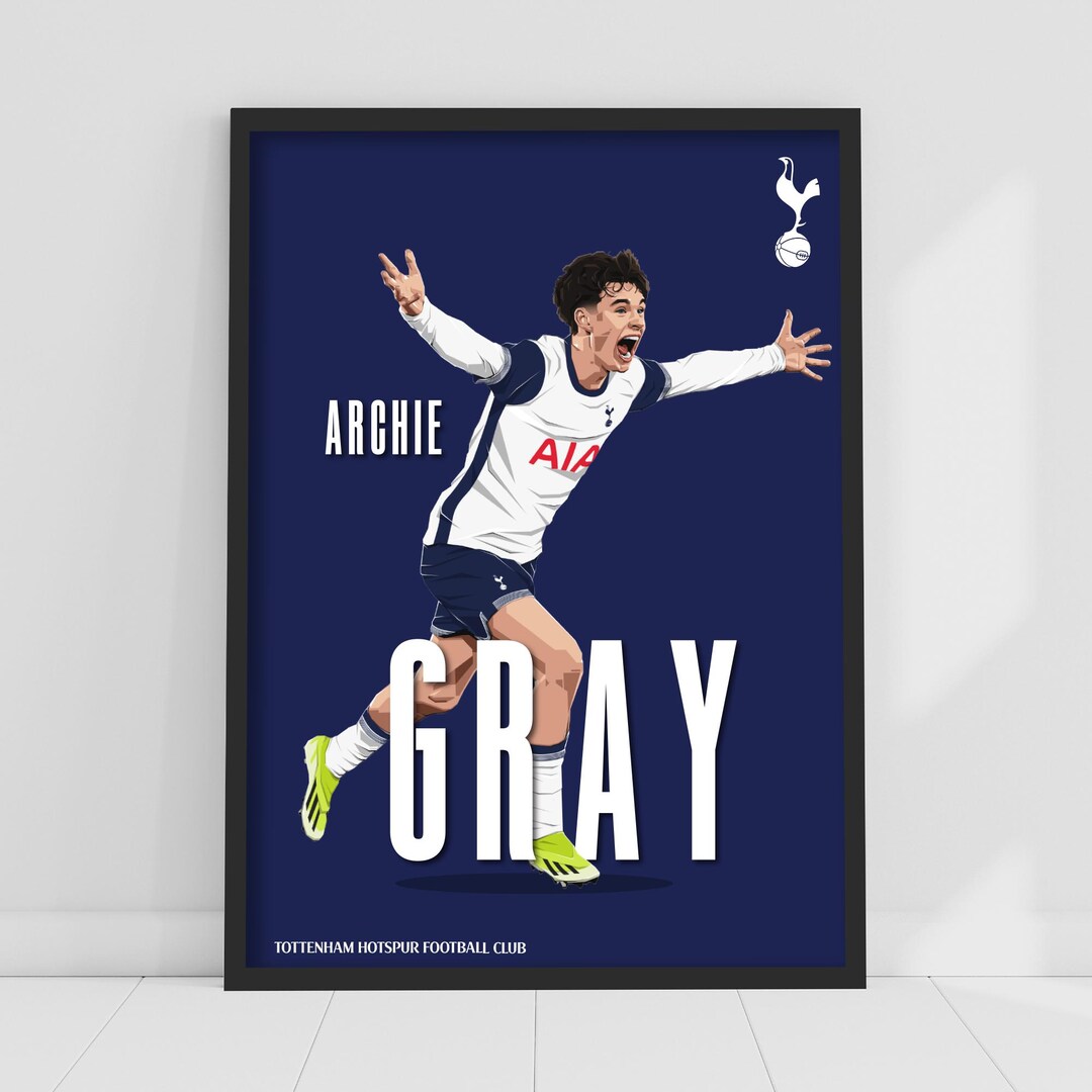 Tottenham Hotspur Print - Archie Gray Illustration 24-25 Poster Wall ...