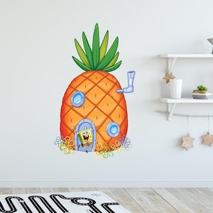 SpongeBob Wall Sticker - SpongeBob Outside His House Decal Wall Art