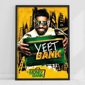 Impression WWE - Argent en banque Jey Uso Yeet, affiche d&#39;art mural catch