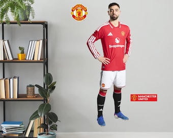Manchester United FC Wall Sticker - Bruno Fernandes 26/27 Player + MUFC Decals