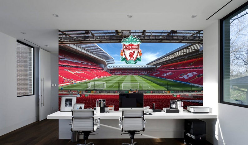 Liverpool FC Anfield Stadion volledige muurschildering afbeelding 6