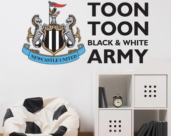 Newcastle United Football Club - Crest & Toon Army Song Wall Sticker