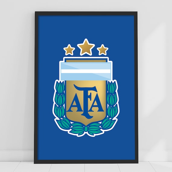 アルゼンチンサッカークラブ - AFA ポスター クレスト ダークブルー