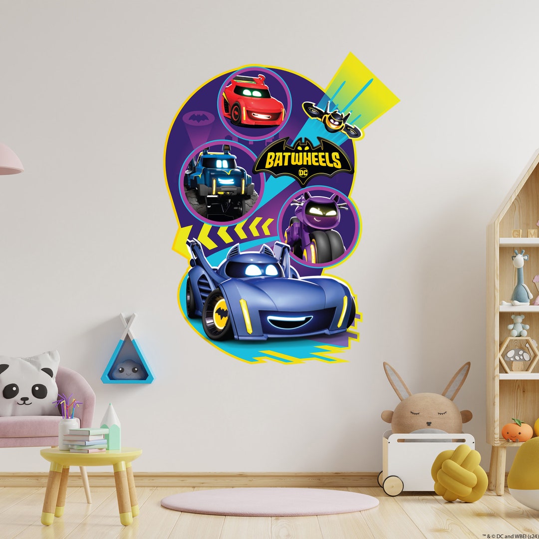 Batwheels™ Wall Sticker - Group Spotlight Wall Decal DC Superhero Art ...