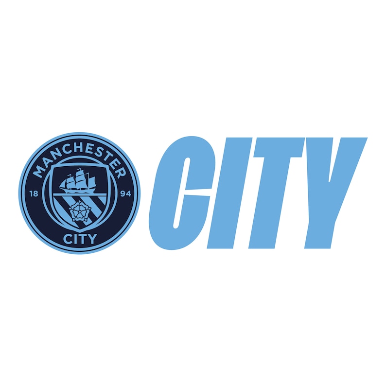 Manchester City Football Club - Crest & CITY Wall Sticker image 2