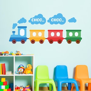 Train Wall Sticker - Choo Choo Train Decal Wall Art