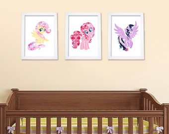 My Little Pony Prints - Sparkly Ponies Set of 3 Prints