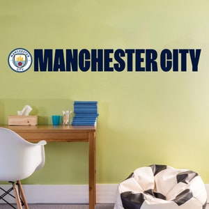 Manchester City Football Club - Crest & Club Name Wall Decal