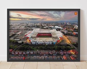 Manchester United FC Print - Aerial Stadium Image Poster
