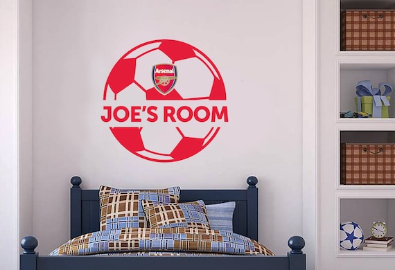 Arsenal Football Club Personalised Name Ball Wall Mural Etsy