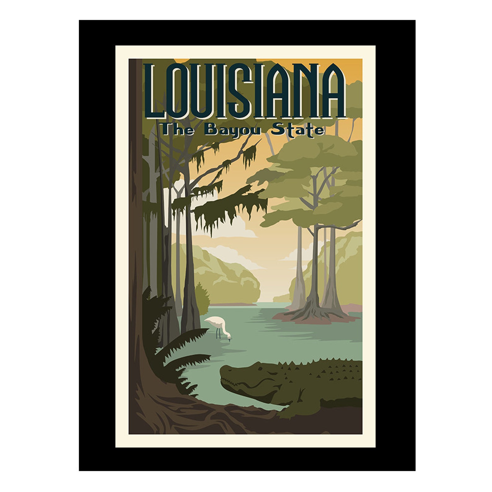 louisiana travel poster