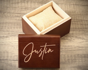 Personalized Wooden Watch Box , Engraved Wood Watch Case, Custom Groomsman Gift Box, Best Man Gift Box, Mens Gift Box, Bridesmaid Gift Box